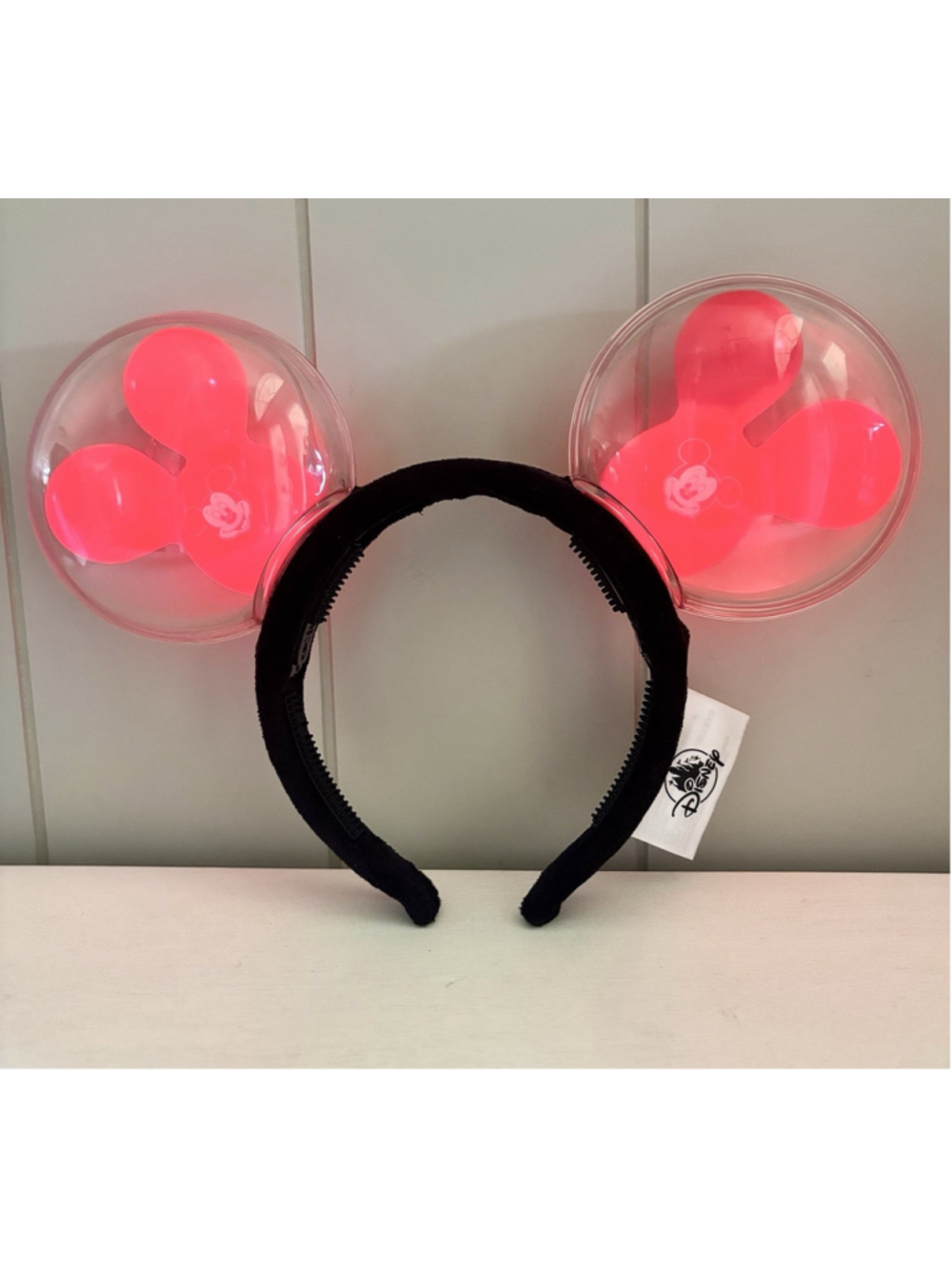 Disney Parks Mickey Mouse Ears Light Up Red Balloon Headband Best Day Ever